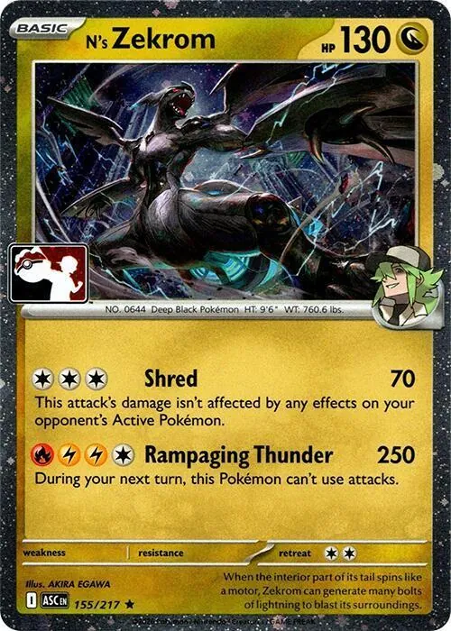 Ascended Heroes N's Zekrom [Prize-Pack-Cosmo-Holo] Pokémon card